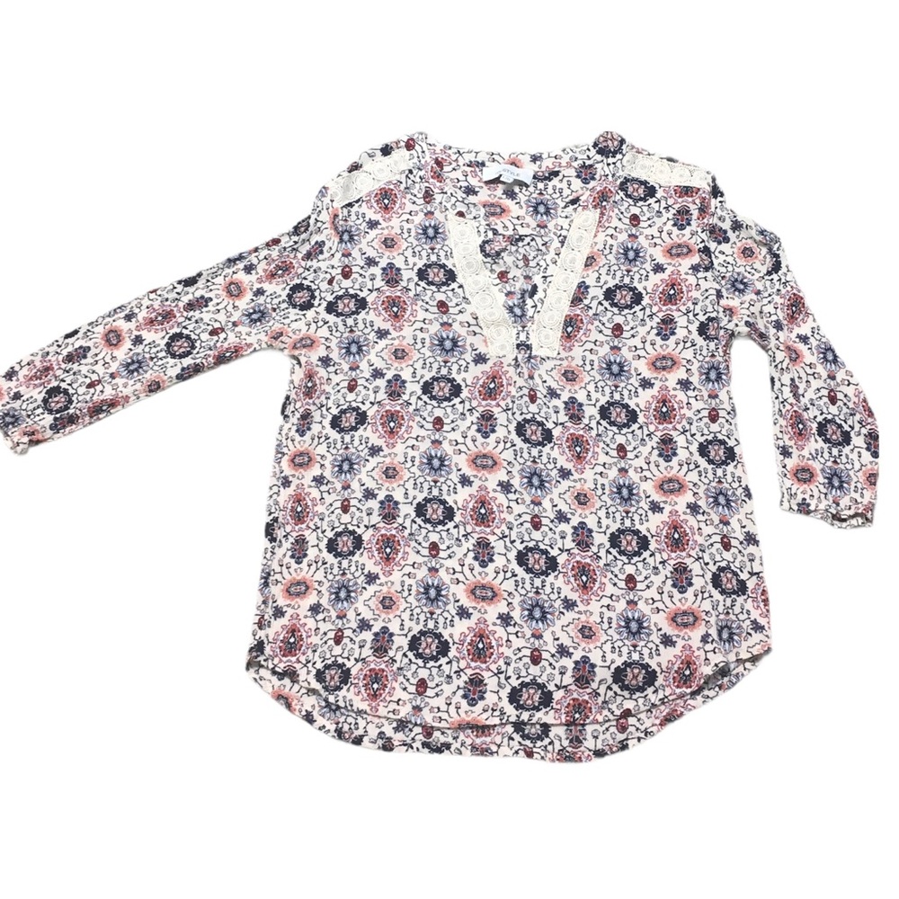 Beautiful Boho Style Floral  Blouse, Size L